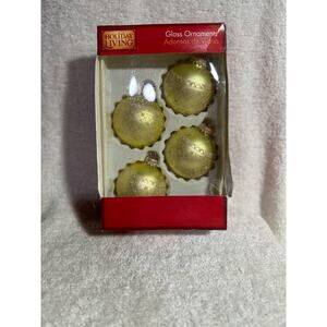 Vintage Krebs Victorian Style Glass Tree Ornaments Set of 4